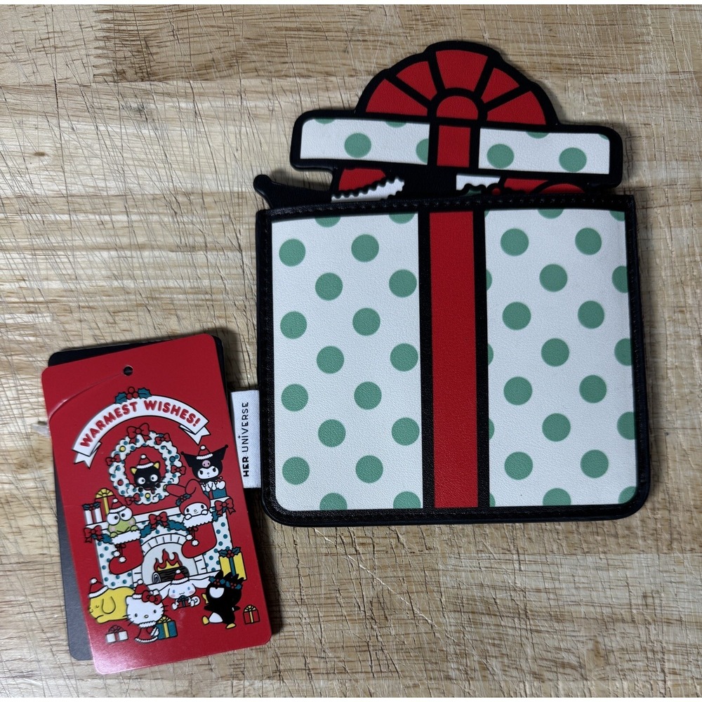 Her Universe Sanrio My Melody & Kuromi Holiday Gift Peeking Cardholder NEW
